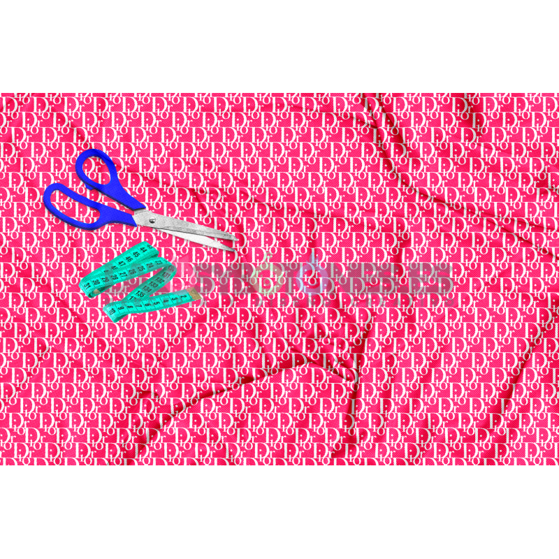 Tela Dior Fucsia/blanco - 150cm/ancho