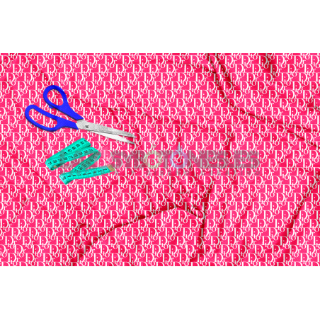Tela Dior Fucsia/blanco - 150cm/ancho