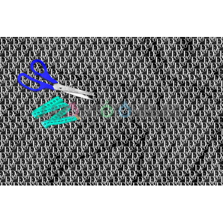 Tela Dior Negro/blanco - 150cm/ancho