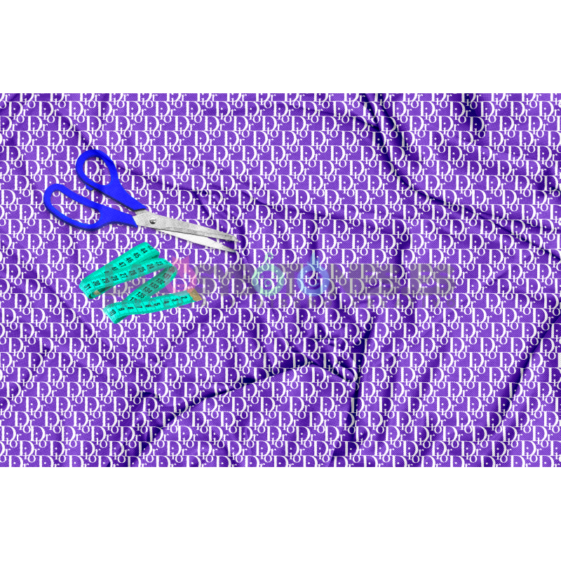 Tela Dior Morado/blanco - 150cm/ancho