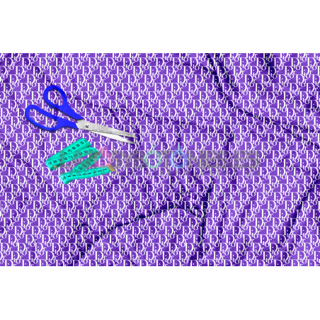 Tela Dior Morado/blanco - 150cm/ancho