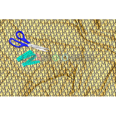 Tela Dior Marino / Amarillo - 150cm/ancho