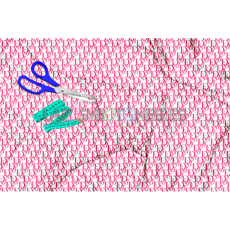 Tela Dior Fucsia / Blanco - 150cm/ancho