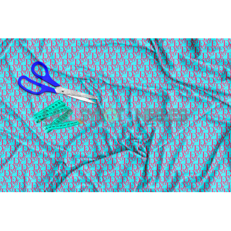 Tela Dior Fucsia / Agua - 150cm/ancho