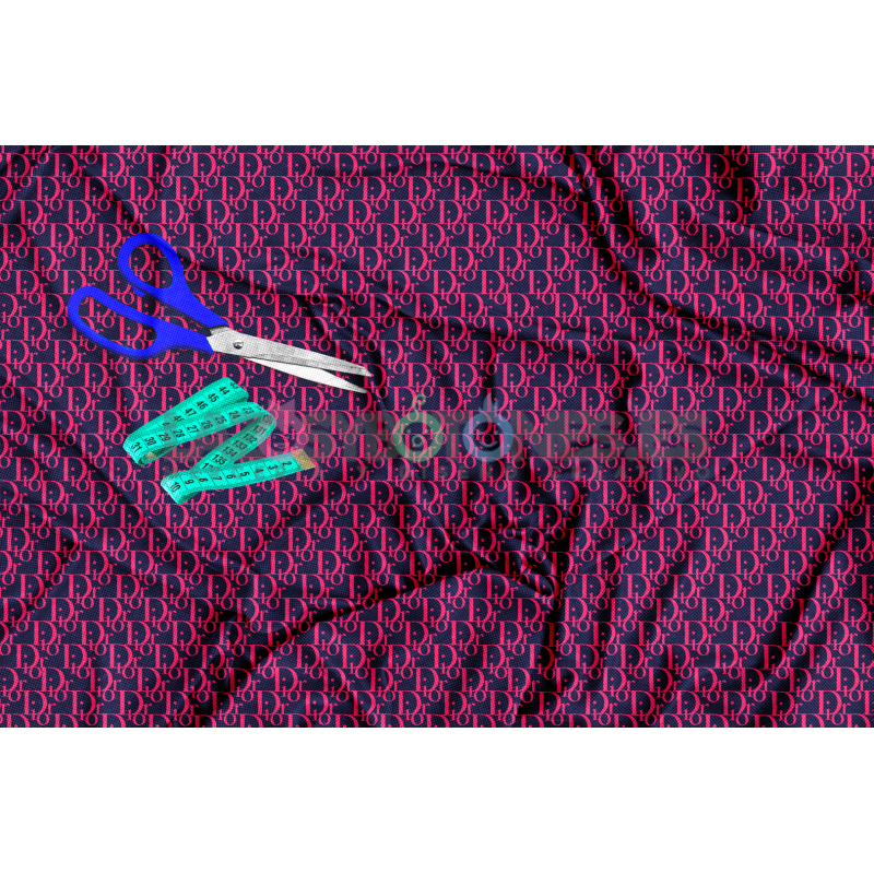 Tela Dior Fucsia / Marino - 150cm/ancho