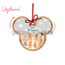 BOLA DE NAVIDAD CON PURPURINA ¡AGÍTAME! -  MOD. MICKEY GALLETAS