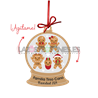 BOLA DE NAVIDAD CON PURPURINA ¡AGÍTAME! -  MOD. GALLETAS DE JENGIBRE