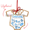 BOLA DE NAVIDAD CON PURPURINA ¡AGÍTAME! -  MOD. BODY BEBÉ