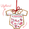 BOLA DE NAVIDAD CON PURPURINA ¡AGÍTAME! -  MOD. BODY BEBÉ