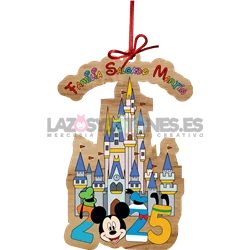 BOLA DE NAVIDAD MADERA - MOD. CASTILLO DISNEY BOLA DE NAVIDAD MADERA - MOD. CASTILLO DISNEY