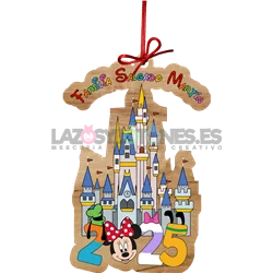 BOLA DE NAVIDAD MADERA - MOD. CASTILLO DISNEY BOLA DE NAVIDAD MADERA - MOD. CASTILLO DISNEY