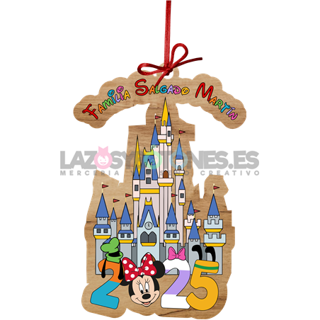 BOLA DE NAVIDAD MADERA - MOD. CASTILLO DISNEY