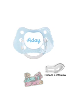 CHUPETE AZUL BEBÉ PERSONALIZADO CON NOMBRE - 0 a 6 meses CHUPETE AZUL BEBÉ PERSONALIZADO CON NOMBRE - 0 a 6 meses