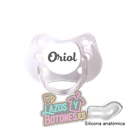 CHUPETE BLANCO PERSONALIZADO CON NOMBRE - +6 meses