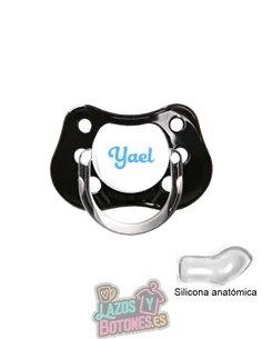 CHUPETE NEGRO PERSONALIZADO CON NOMBRE - +6 meses CHUPETE NEGRO PERSONALIZADO CON NOMBRE - +6 meses