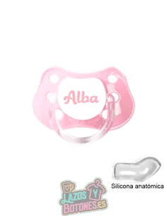 CHUPETE ROSA BEBÉ PERSONALIZADO CON NOMBRE - 0 a 6 meses CHUPETE ROSA BEBÉ PERSONALIZADO CON NOMBRE - 0 a 6 meses