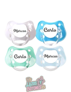 CHUPETE AZUL BEBÉ PERSONALIZADO CON NOMBRE - 0 a 6 meses CHUPETE AZUL BEBÉ PERSONALIZADO CON NOMBRE - 0 a 6 meses
