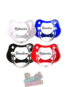 PACK DE 4 CHUPETES PERSONALIZADOS CON NOMBRE - BABY ROCK - 0 a 6 meses PACK DE 4 CHUPETES PERSONALIZADOS CON NOMBRE - BABY ROCK - 0 a 6 meses