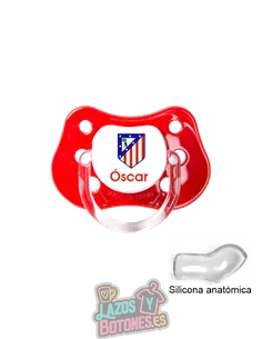 CHUPETE PERSONALIZADO ATLÉTICO DE MADRID NOMBRE CHUPETE PERSONALIZADO ATLÉTICO DE MADRID NOMBRE