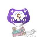 CHUPETE PERSONALIZADO REAL MADRID FRASE