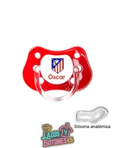 CHUPETE PERSONALIZADO ATLÉTICO DE MADRID NOMBRE CHUPETE PERSONALIZADO ATLÉTICO DE MADRID NOMBRE
