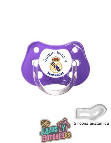 CHUPETE PERSONALIZADO REAL MADRID FRASE