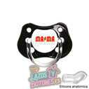 CHUPETE PERSONALIZADO - MAMÁ SUPER METALERA - 0 a 6 meses