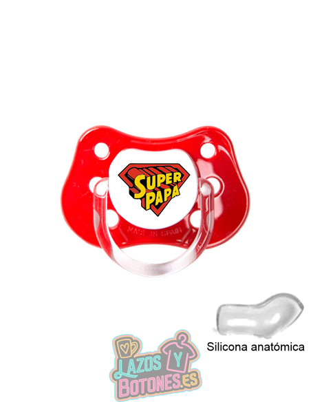 CHUPETE PERSONALIZADO - SUPER PAPÁ  - 0 a 6 meses