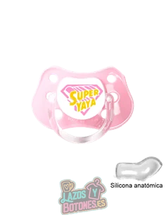 CHUPETE PERSONALIZADO - SUPER YAYA - 0 a 6 meses CHUPETE PERSONALIZADO - SUPER YAYA - 0 a 6 meses