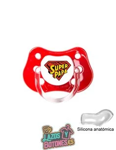 CHUPETE PERSONALIZADO - SUPER PAPÁ - 0 a 6 meses CHUPETE PERSONALIZADO - SUPER PAPÁ - 0 a 6 meses