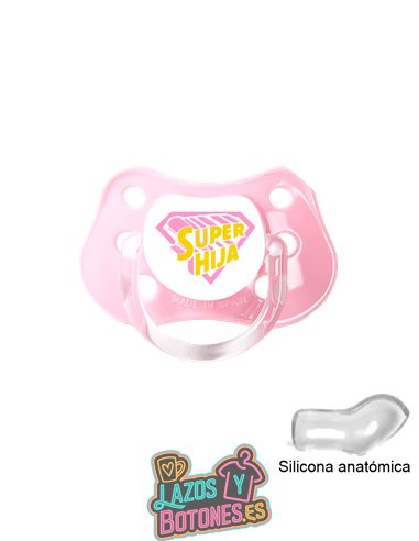 CHUPETE PERSONALIZADO - SUPER HIJA - 0 a 6 meses