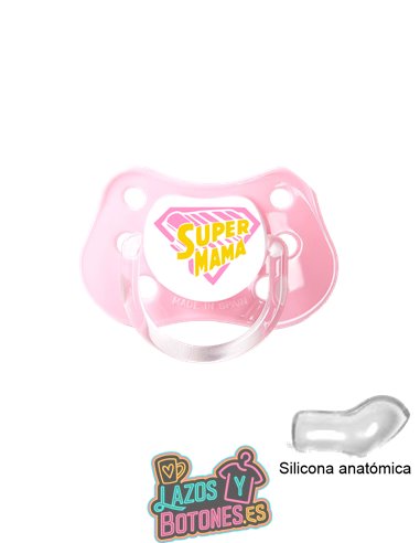 CHUPETE PERSONALIZADO - SUPER MAMÁ - 0 a 6 meses