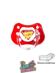 CHUPETE PERSONALIZADO - SUPER BEBÉ - 0 a 6 meses CHUPETE PERSONALIZADO - SUPER BEBÉ - 0 a 6 meses