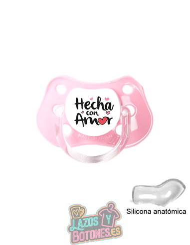 CHUPETE PERSONALIZADO HECHO /  HECHO CON AMOR - 0 a 6 meses