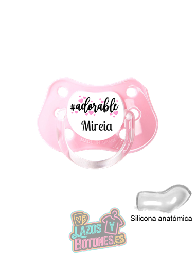 ???????? Chupete Personalizado Adorable - Con Nombre y Colores a Elegir