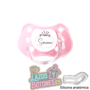 CHUPETE PERSONALIZADO PRINCESA NOMBRE - 0 a 6 meses