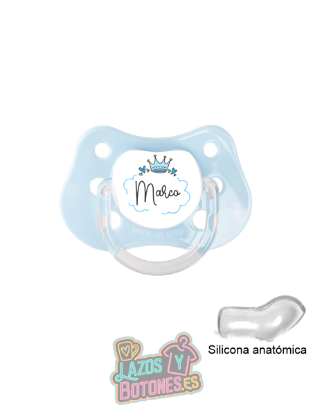 CHUPETE PERSONALIZADO PRÍNCIPE NOMBRE - 0 a 6 meses
