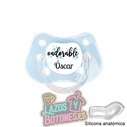 CHUPETE PERSONALIZADO ADORABLE NOMBRE Y COLOR A ELEGIR - 0 a 6 meses