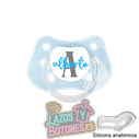 CHUPETE PERSONALIZADO NOMBRE E INICIAL - 0 a 6 meses