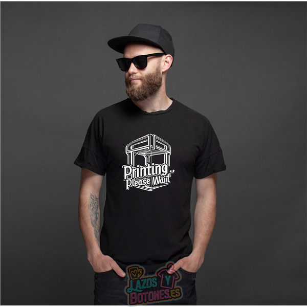 Camiseta Printing… Please Wait – Edición Pablo TuFactoría3d