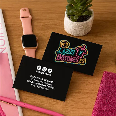 TARJETAS DE VISITA RECTANGULARES - BRILLANTE