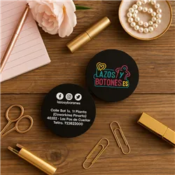TARJETAS DE VISITA REDONDAS - BRILLANTE