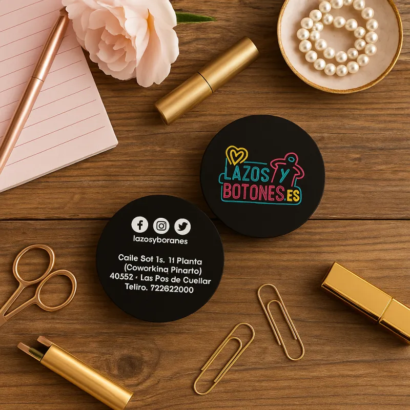 TARJETAS DE VISITA REDONDAS - BRILLANTE