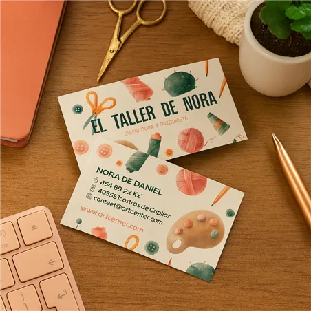 TARJETAS DE VISITA RECTANGULARES - BRILLANTE