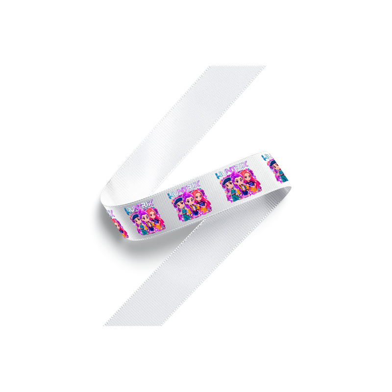 Cinta grosgrain Huntrix Kpop Hunters 38 mm – Edición exclusiva inspirada en el universo Kpop