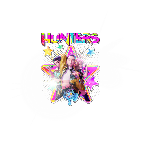 Aplique - resina Huntrix Hunters – Diseño Kpop brillante 3D