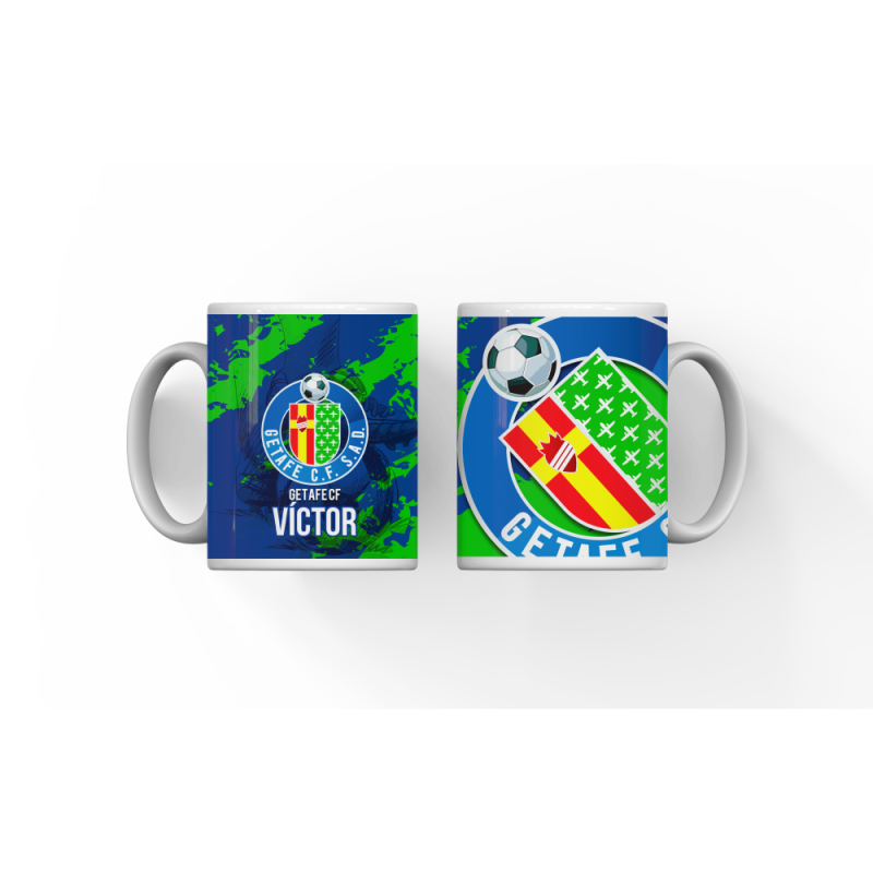 Taza Getafe CF con nombre | Lazos y Botones