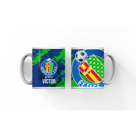 Taza Getafe CF con nombre | Lazos y Botones