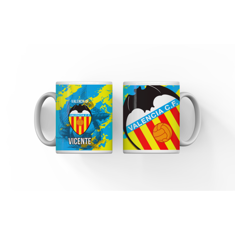 Taza Valencia CF con nombre | Lazos y Botones