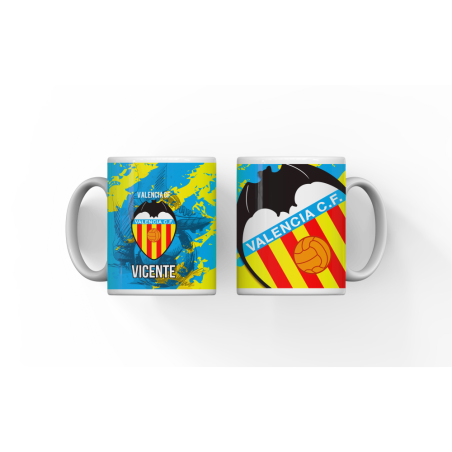 Taza Valencia CF con nombre | Lazos y Botones